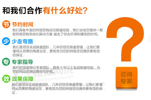 愷策網(wǎng)優(yōu)是一家專業(yè)做營銷型網(wǎng)站的公司，能為您的項(xiàng)目提供效果保證